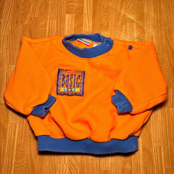 Vintage the Children's Place Orange Boys Pullover Sweatshirt Size M 12-18 Months - Picture 1 of 5